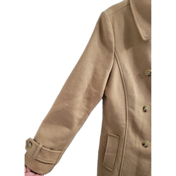 Lauren Ralph Lauren Wool Blend Double Breasted Peacoat Camel Women’s 12 - Picture 9 of 13